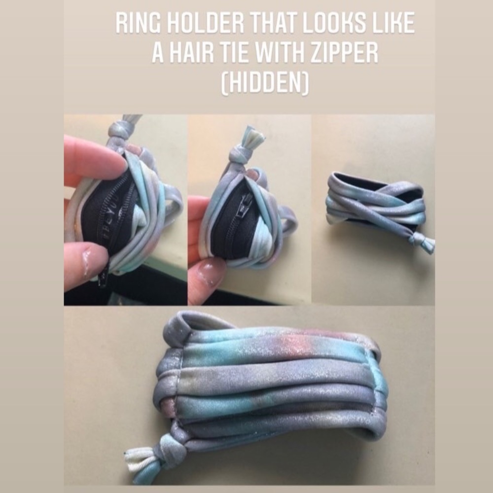 Workout ring holder that looks like hairband